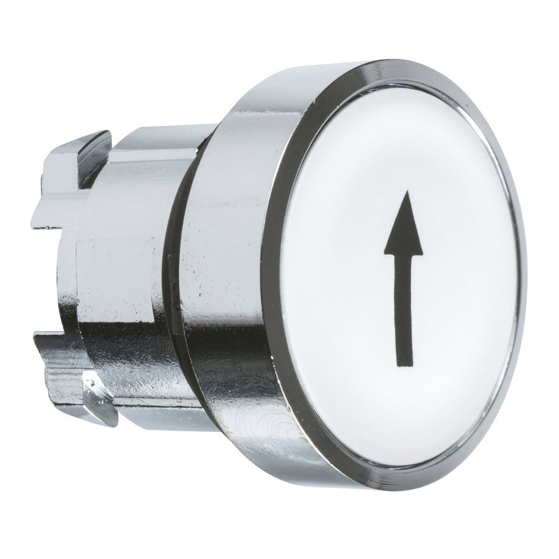 Schneider Electric - Frontelement für Drucktaster ZB4BA334 flach, ws,Pfeil auf