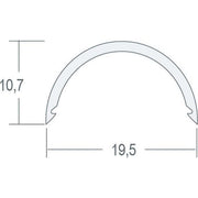 EVN Lichttechnik - Mechanisches Zubehör/Ersatzteile für Leuchten Kunststoff-Abdeckprofil RAM 100 matt 100cm