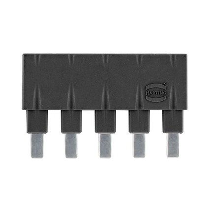 Harting - Zubehör/Ersatzteile für Industriesteckverbinder Steckbrücke längs 09330009855 1x5 schwarz 16A − 5 Stück