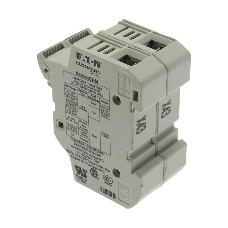 Eaton - Halter für zylindrische Sicherung Sicherungshalter Niedersp. 1P 10X38MF#CHM1DNIU 32A AC 690V 1polig+N − 6 Stück