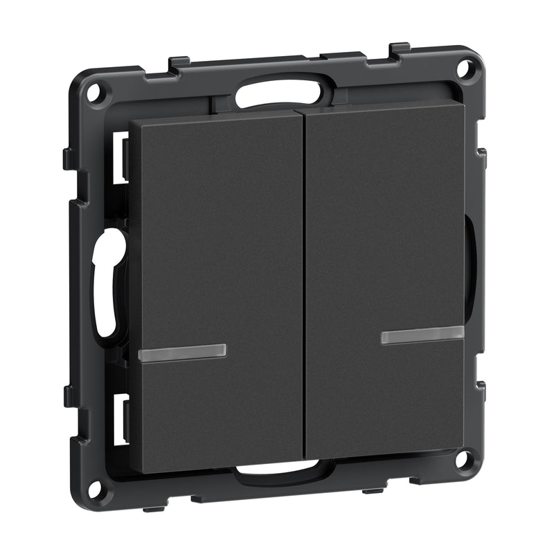Legrand - Funksender Wandsender 2-Fach Legrand 765934 Anthrazit