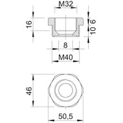 OBO Bettermann - Erweiterungs-/Reduzierring Reduktion 107 R M40-32 PA Iso,lgr