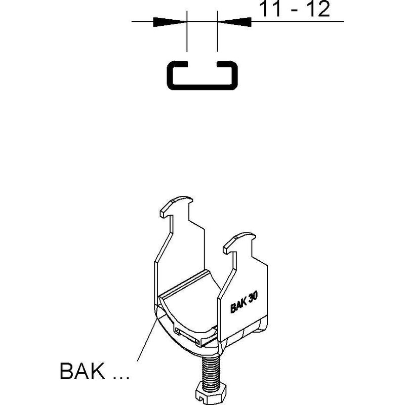 Niedax - Bügelschelle BAK 58 52-58mm