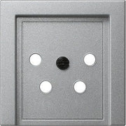 Gira - Einsatz/Abdeckung für Kommunikationstechnik Abdeckung alu 027926 System55