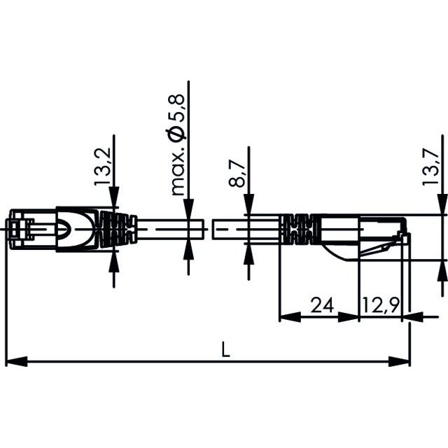 Telegärtner - Patchkabel Kupfer Patchkabel Cat5 gn 100007998 1,0m, SF/UTP, PVC
