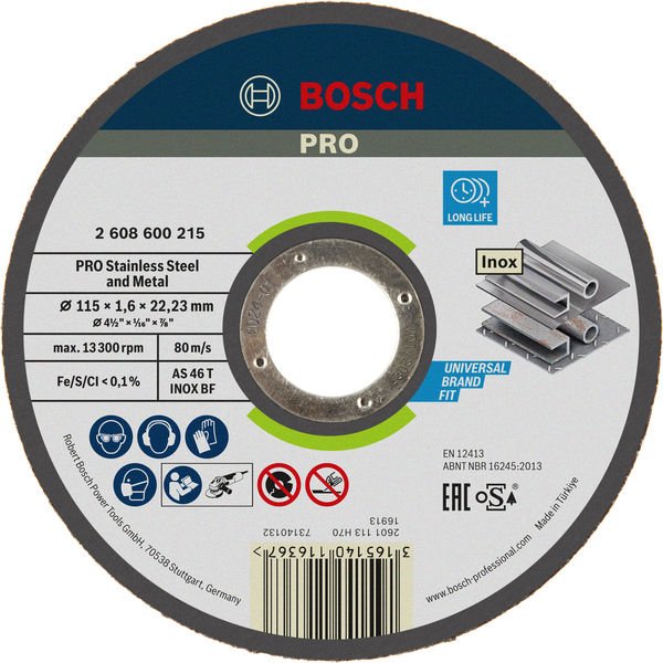 Bosch - Trenn-/Schleifscheibe PRO Stainless Steel and 2608600215 Metal Trennscheibe − 25 Stück