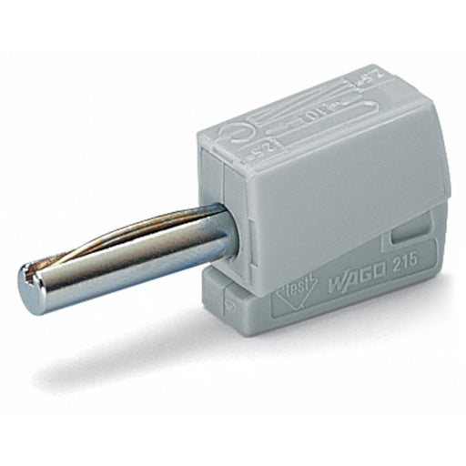WAGO - Prüfstecker Bananenstecker 215-811 4mm hellgrau − 50 Stück