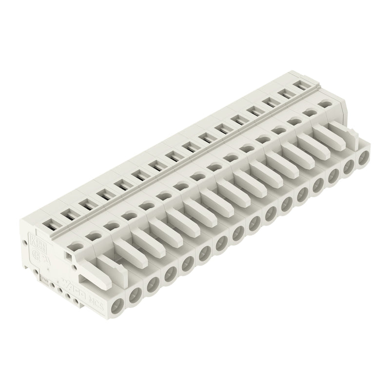 WAGO - Kabelsteckverbinder für Leiterplattensteckverbinder 1-Leiter-Federleiste 721-116/026-000 CAGECLAMP 2,5mm²,lgr − 25 Stück