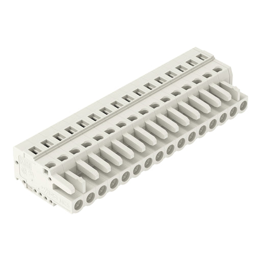 WAGO - Kabelsteckverbinder für Leiterplattensteckverbinder 1-Leiter-Federleiste 721-116/026-000 CAGECLAMP 2,5mm²,lgr − 25 Stück