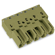 WAGO - Steckverbinder für steckbare Gebäudeinstallation Stecker 5-polig 770-275 Kod. B,hellgrün − 50 Stück