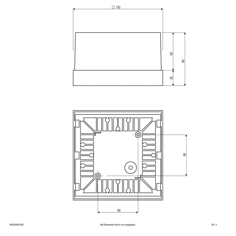 EVN Lichttechnik - Decken-/Wandleuchte LED Wandanbauleuchte WAQ54091540 IP54 230V 4000K