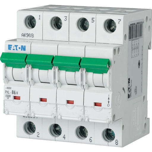 Eaton - Leitungsschutzschalter PXL-C6/4 6 A, 4p,Steckkl. C