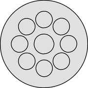 Icotek - Kabelführung für Gehäuse/Schränke Kabeldurchführungsplatte KEL-DP 40/9 A grau − 10 Stück