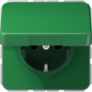 Jung - Steckdose SCHUKO-Steckdose 16A 250V CD 1520 BFKL GN Klappdeckel