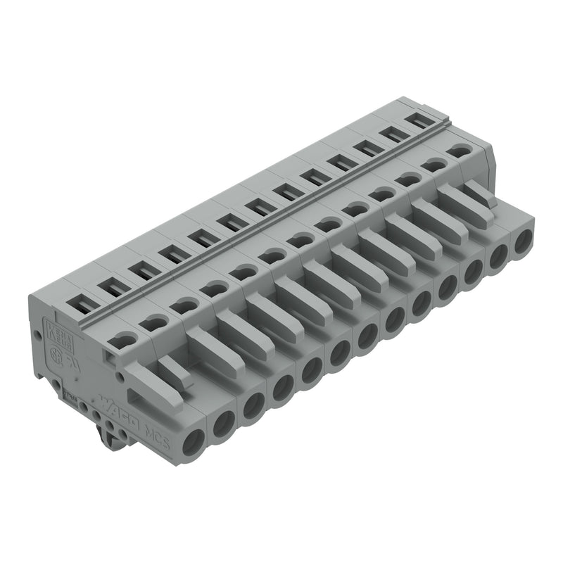 WAGO - Kabelsteckverbinder für Leiterplattensteckverbinder 1-Leiter-Federleiste 231-113/008-000 CAGECLAMP,2,5 mm²,gr − 25 Stück