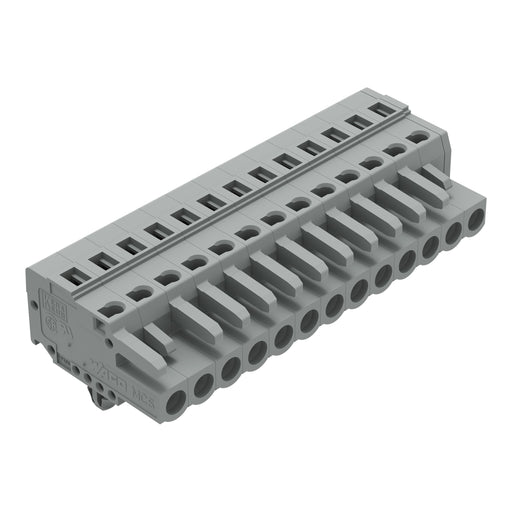 WAGO - Kabelsteckverbinder für Leiterplattensteckverbinder 1-Leiter-Federleiste 231-113/008-000 CAGECLAMP,2,5 mm²,gr − 25 Stück