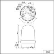 Werma - Signalleuchte LED-Hindernisfeuer 28041068 230V 50mA