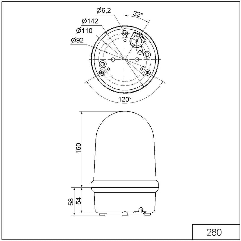 Werma - Signalleuchte LED-Hindernisfeuer 28041068 230V 50mA