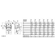 Bals Elektrotech - CEE-Gerätestecker (IEC 60309) Wand-Gerätestecker 32A 5p 24407 230V 9h IP44