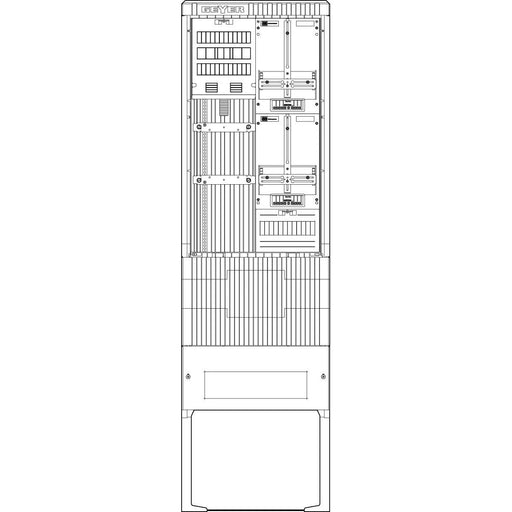 ABN - Zähler-Komplettschrank Zähleranschlusssäule SZ205ZZ2500 2 ZP 5pol