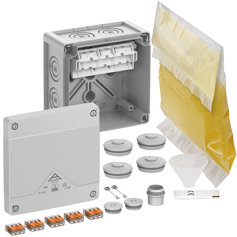 Spelsberg - Dose, Gehäuse für Montage auf der Wand/Decke Abzweigkasten Abox Pro XT SL-4²