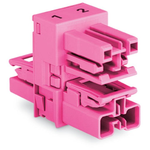 WAGO - Kompaktverteiler für steckbare Gebäudeinstallation h-Verteiler 2-polig 770-1660 Kod. B,pink − 50 Stück