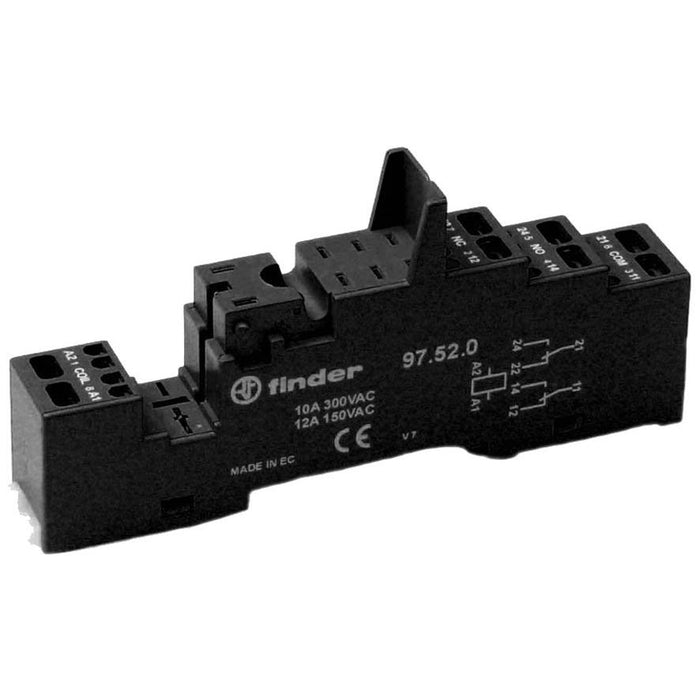 Finder - Relaissockel Zugfederklemmen-Fassung 97.52.0 für Relais 46.52  − 10 Stück
