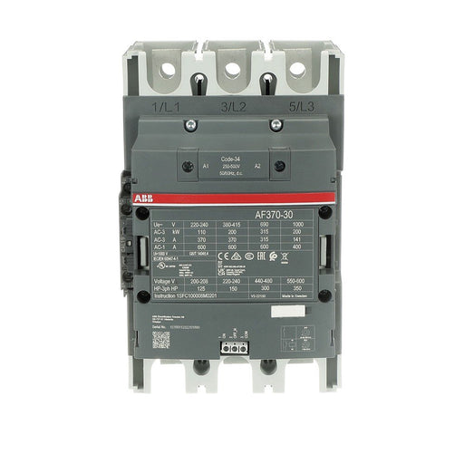 ABB Stotz S&J - Leistungsschütz zum Schalten von Wechselstrom Schütz AF370-30-11-34 50-500V 50-60Hz / DC