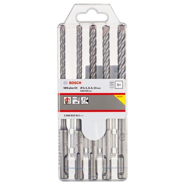 Bosch - Bohrer-Set PRO SDS plus-5X 2608833911VE(5) Hammerbohrer-Set − 5 Packung