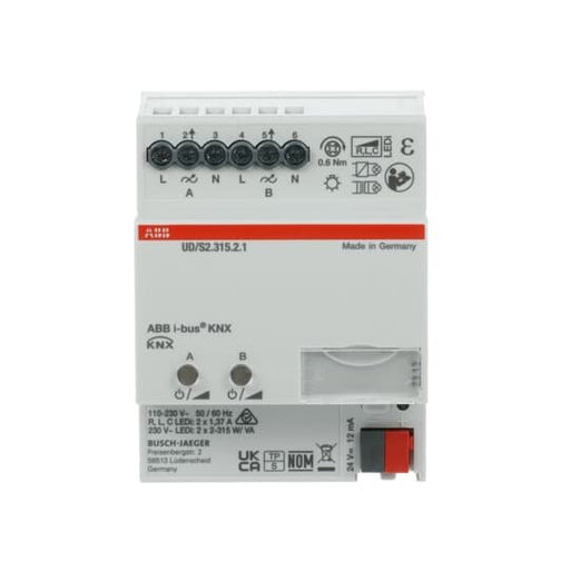 ABB Stotz S&J - Bussystem-Dimmaktor LED-Dimmer UD/S2.315.2.1 2 x 315 W/VA, B