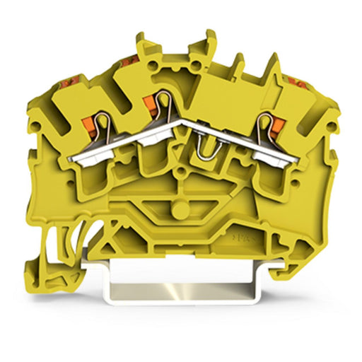 WAGO - Durchgangs-Reihenklemme 3-Leiter-Durchgangsklemme 2202-6306 mit Drücker,2,5 mm² − 100 Stück