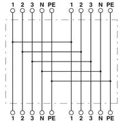 Phoenix Contact - Kompaktverteiler für steckbare Gebäudeinstallation H-Verteiler QPDH4PE6,04X914BK 2,5qmm-6,0qmm, 40A
