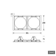 LTS Licht&Leuchten - Mechanisches Zubehör/Ersatzteile für Leuchten Einbaurahmen SCER 33.200 ws 2-flammig