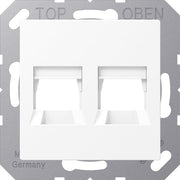 Jung - Einsatz/Abdeckung für Kommunikationstechnik Abdeckung 2-fach A 1569-25 WE WWM f.MJ WE TE-connect