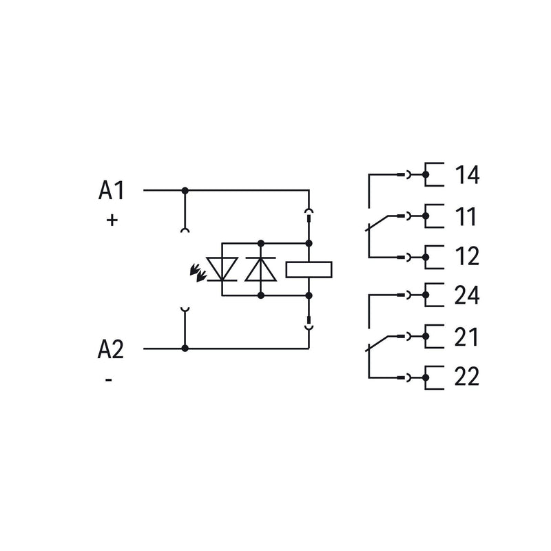 WAGO GmbH & Co. KG - Schaltrelais Relaismodul 858-528 AC 230 V,2W, grau − 5 Stück