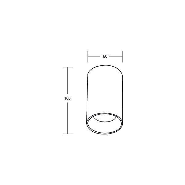 Brumberg Leuchten - Decken-/Wandleuchte Anbauleuchte 1x GU10 57161180