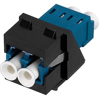 Rutenbeck - LWL-Kupplung LC-D Keystone Modul KMK-LC-D OS2 blau sw SM, OS2 blau, sw