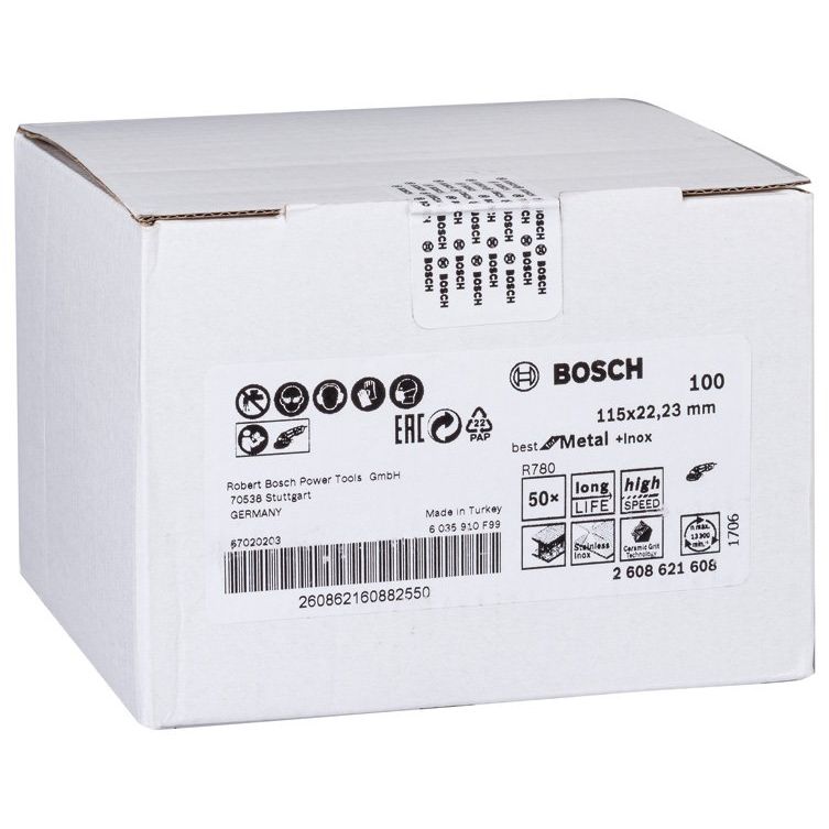 Bosch - Trenn-/Schleifscheibe PRO R780 Fiberscheibe, 2608621608 115 mm, G100