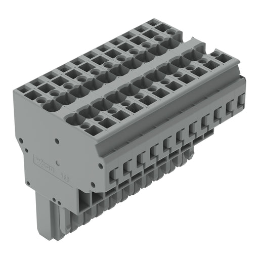 WAGO - Ein- und mehrpolige Klemmenleiste 2-Leiter-Federleiste 769-131 CAGECLAMP,4mm²,gr − 5 Stück