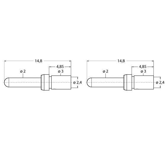 Turck - Zubehör/Ersatzteile für Befehlsgeräte Crimpkontakt Stift BS23-0001
