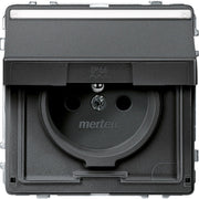 Merten - Steckdose anth MEG2612-7214 Schuko.stift Klappd