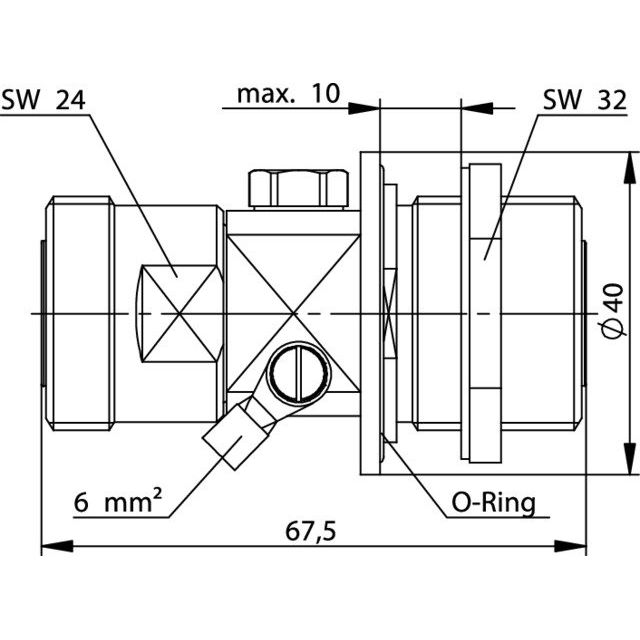 Telegärtner - Überspannungsableiter für Informations-/MSR-Technik 7-16 ÜSS-Einbauableiter 100024578 (f-f), 50 Ohm, 230V