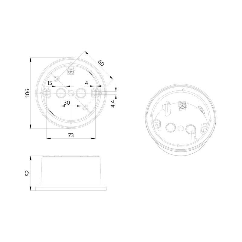 BEG Brück Electronic - Zubehör/Ersatzteile für Bewegungsmelder Aufputzdose 92121 weiß
