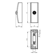 Grothe - Klingeldrücker Klingeltaster Golf KKO 2001 SW/SW − 10 Stück