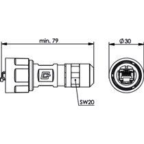 Telegärtner - Modularer Steckverbinder STX V1 RJ45-Steckerset 100007455 AWG24-27 Cat.6 M