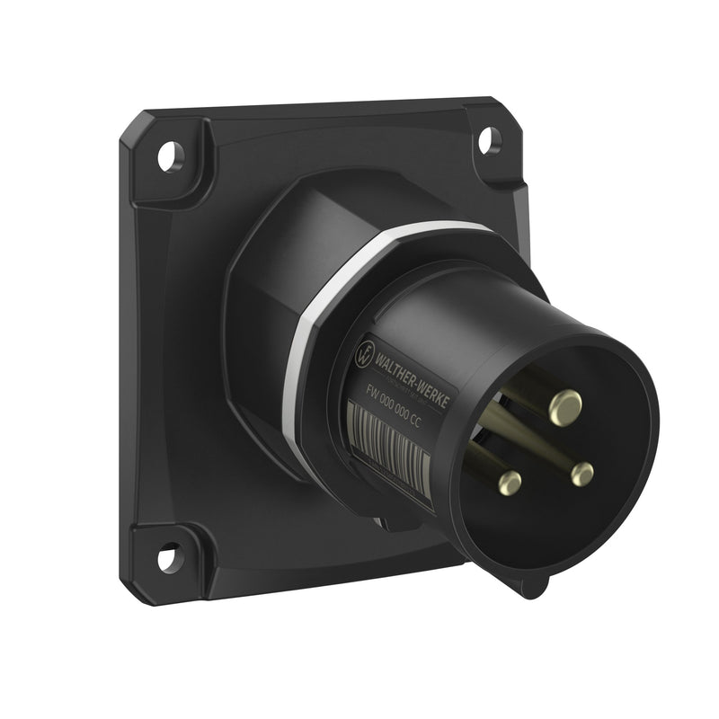 Walther Werke - CEE-Gerätestecker (IEC 60309) CEE NEO Anbaugerätestecker FW713312SK schräg 16A 3P 12h