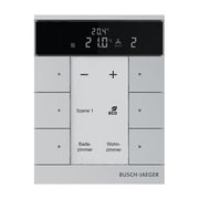 Busch-Jaeger - Bussystem-Raumtemperaturregler HVAC-Slave-Gerät SBS/U6.0.11-83 6fach, BE, alusilber