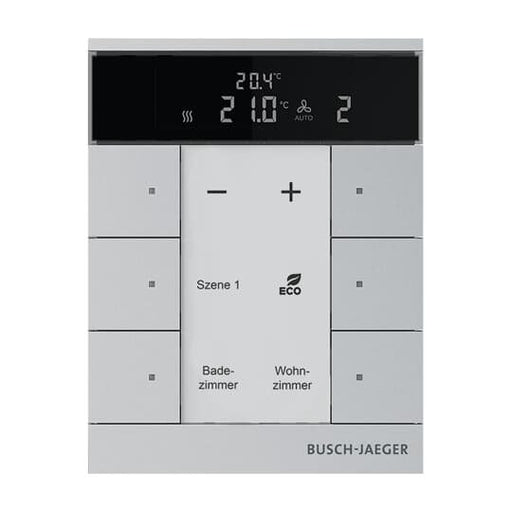 Busch-Jaeger - Bussystem-Raumtemperaturregler HVAC-Slave-Gerät SBS/U6.0.11-83 6fach, BE, alusilber