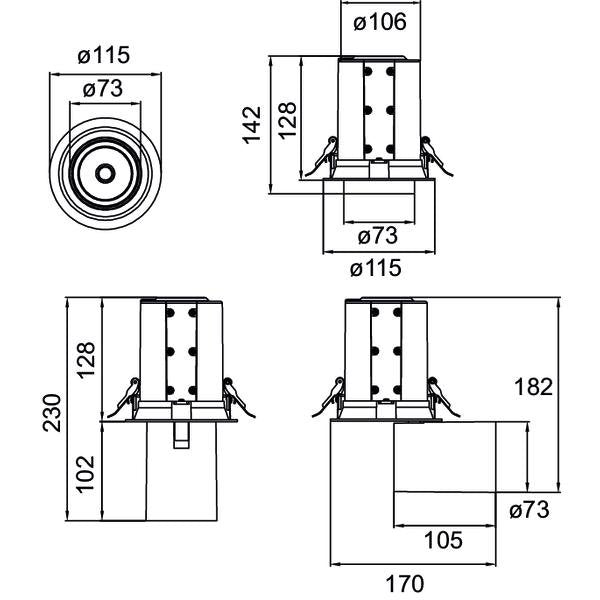 Brumberg Leuchten - Downlight/Strahler/Flutlicht LED-Einbaurichtstrahler 88755185DA 3500K