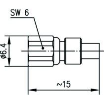 Telegärtner - Koax-Steckverbinder SMC-Kabelbuchse AU 100024908 RG405/U,1671A,UT-85 − 5 Stück